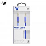 Just Wireless Aux Audio Cable - качествен 3.5 мм. аудио кабел (180 см) (син) 1