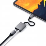 Satechi USB-C to 3.5mm Headphone Jack Adapter - USB-C адаптер към 3.5 аудио изход и USB-C изход (сив) 4