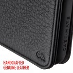 CaseMate Wallet Folio - кожен калъф (естествена кожа), тип портфейл за Samsung Galaxy S10E (черен) 3