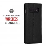 CaseMate Wallet Folio - кожен калъф (естествена кожа), тип портфейл за Samsung Galaxy S10 (черен) 1