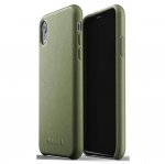 Mujjo Leather Case - кожен (естествена кожа) кейс за iPhone XR (маслинен) 1