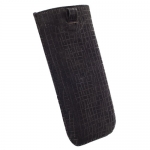 Krusell Visby 3XL - калъф от естествена кожа за iPhone 8, iPhone 7, iPhone 6S, Galaxy S4, S3, One X, Z10, Nexus 4, Xperia S/T, Lumia 900, Moto G и др. (черен) 1