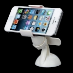 Clip Car Holder - универсална поставка за стъклото на кола за смартфони до 10 см ширина (бяла) 6