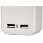 Hama Dual USB Socket Adapter 1A - захранване за ел. мрежа 1А с два USB изхода и контакт за iPhone и iPod 2