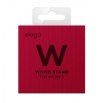 Elago W Stand - дървена поставка за iPhone 5, iPhone 5S, iPhone SE, iPhone 5C, iPad mini, iPad mini 2, iPad mini 3 (лешник) 5