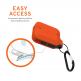 Urban Armor Gear Soft Touch Waterproof Silicone Hang Case - водо и удароустойчив силиконов калъф с карабинер за Apple Airpods Pro (оранжев) 4