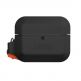 Urban Armor Gear Soft Touch Waterproof Silicone Hang Case - водо и удароустойчив силиконов калъф с карабинер за Apple Airpods Pro (черен-оранжев) 3
