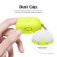 Elago Airpods Skinny Silicone Hang Case - тънък силиконов калъф с карабинер за Apple Airpods и Apple Airpods 2 with Wireless Charging Case (жълт-фосфор)  3