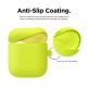 Elago Airpods Skinny Silicone Hang Case - тънък силиконов калъф с карабинер за Apple Airpods и Apple Airpods 2 with Wireless Charging Case (жълт-фосфор)  4