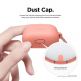 Elago Airpods Skinny Silicone Hang Case - тънък силиконов калъф с карабинер за Apple Airpods и Apple Airpods 2 with Wireless Charging Case (оранжев)  5