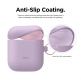 Elago Airpods Skinny Silicone Hang Case - тънък силиконов калъф с карабинер за Apple Airpods и Apple Airpods 2 with Wireless Charging Case (лилав)  3