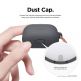 Elago Airpods Skinny Silicone Hang Case - тънък силиконов калъф с карабинер за Apple Airpods и Apple Airpods 2 with Wireless Charging Case (тъмносив)  4