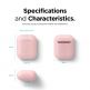 Elago Airpods Skinny Silicone Case - тънък силиконов калъф за Apple Airpods и Apple Airpods 2 with Wireless Charging Case (розов)  2