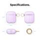 Elago Airpods TPU Hang Case - силиконов (TPU) калъф с карабинер за Apple Airpods и Apple Airpods 2 (лилав)  6