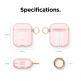 Elago Airpods TPU Hang Case - силиконов (TPU) калъф с карабинер за Apple Airpods и Apple Airpods 2 (светлорозов)  2