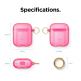 Elago Airpods TPU Hang Case - силиконов (TPU) калъф с карабинер за Apple Airpods и Apple Airpods 2 (розов-фосфор)  2
