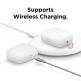 Elago Airpods Original Hang Silicone Case - силиконов калъф с карабинер за Apple Airpods Pro (бял-фосфор) 4