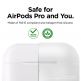 Elago Airpods Original Basic Silicone Case - силиконов калъф за Apple Airpods Pro (бял-фосфор) 3