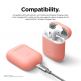 Elago Airpods Skinny Silicone Case - тънък силиконов калъф за Apple Airpods и Apple Airpods 2 with Wireless Charging Case (оранжев)  2
