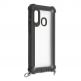 4smarts Sling Case Downtown - удароустойчив кейс с лента за врата за Samsung Galaxy A20e (черен-прозрачен)  5