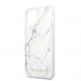 Guess Marble Case - дизайнерски кейс с висока защита за iPhone 11 Pro (бял) 2