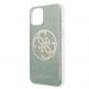 Guess Circle Glitter 4G Case - дизайнерски кейс с висока защита за iPhone 11 (зелен) 2