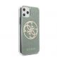 Guess Circle Glitter 4G Case - дизайнерски кейс с висока защита за iPhone 11 Pro (зелен) 6
