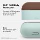 Elago Duo Hang Silicone Case - силиконов калъф с карабинер за Apple Airpods Pro (светлосин-кафяв) 3