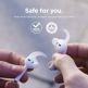 Elago Airpods Hook Cover with Carrying Pouch Case - силиконов калъф с карабинер и силиконови накрайници за Apple Airpods и Apple Airpods 2 (бял-фосфор) 7