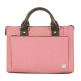 Moshi Urbana Mini Bag - стилна и луксозна кожена чанта за MacBook 12 с отделение за таблети и смартфони (бледо розов) 1