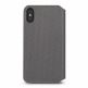 Moshi Overture Case - кожен/текстилен калъф, тип портфейл и поставка за iPhone XS Max (сив) 3