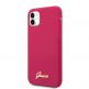 Guess Hard Silicone Case - силиконов (TPU) калъф за iPhone 11 (червен) 1
