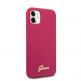 Guess Hard Silicone Case - силиконов (TPU) калъф за iPhone 11 (червен) 2