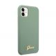 Guess Hard Silicone Case - силиконов (TPU) калъф за iPhone 11 (зелен) 2