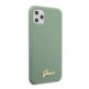 Guess Hard Silicone Case - силиконов (TPU) калъф за iPhone 11 Pro (зелен) 2