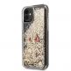 Guess Liquid Glitter Hearts Case - дизайнерски кейс с висока защита за iPhone 11 (златист) 1