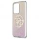 Guess Glitter 4G Circle Logo Case - дизайнерски кейс с висока защита за Samsung Galaxy S20 Ultra (розов) 2