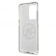 Guess Glitter 4G Circle Logo Case - дизайнерски кейс с висока защита за Samsung Galaxy S20 Ultra (сив) 3