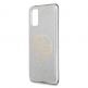 Guess Glitter 4G Circle Logo Case - дизайнерски кейс с висока защита за Samsung Galaxy S20 Plus (сив) 5