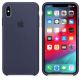 Apple Silicone Case - оригинален силиконов кейс за iPhone XS Max (тъмносин) (bulk) 2