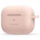 Spigen Airpods Pro Silicone Fit Case - силиконов калъф с карабинер за Apple Airpods Pro (розов) 2