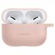 Spigen Airpods Pro Silicone Fit Case - силиконов калъф с карабинер за Apple Airpods Pro (розов) 5