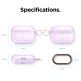 Elago Airpods Pro TPU Hang Case - силиконов калъф с карабинер за Apple Airpods Pro (лилав) 6