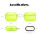 Elago Airpods Pro TPU Hang Case - силиконов калъф с карабинер за Apple Airpods Pro (жълт-фосфор) 6