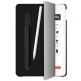 Macally Stand Pen Case - полиуретанов калъф и поставка с отделение за Apple Pencil за iPad 7 (2019) (черен) 4