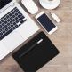 Macally Stand Pen Case - полиуретанов калъф и поставка с отделение за Apple Pencil за iPad 7 (2019) (черен) 13