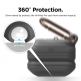Elago Airpods Pro Waterproof Hang Case - водоустойчив силиконов калъф с карабинер за Apple Airpods Pro (тъмносив) 1