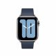 Apple Modern Buckle Band Large - оригинална кожена каишка за Apple Watch 38мм, 40мм (тъмносин) 1