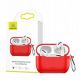 USAMS Airpods Pro Silicone Case - силиконов калъф с карабинер за Apple Airpods Pro (червен) 1