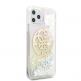 Guess Circle Liquid Glitter Hard Case - дизайнерски кейс с висока защита за iPhone 11 Pro Max (розов) 4